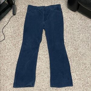 Vintage 80s/90s Blue corduroy flare leg mens pants